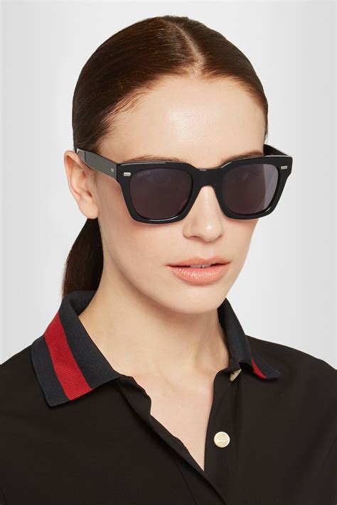 52mm square sunglasses gucci|Gucci oversized square sunglasses black.